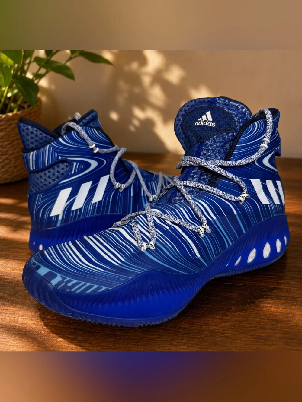 Adidas Crazy Explosive Boost Men’s 12.5 Blue Basketball Shoes B42419 NWOB
